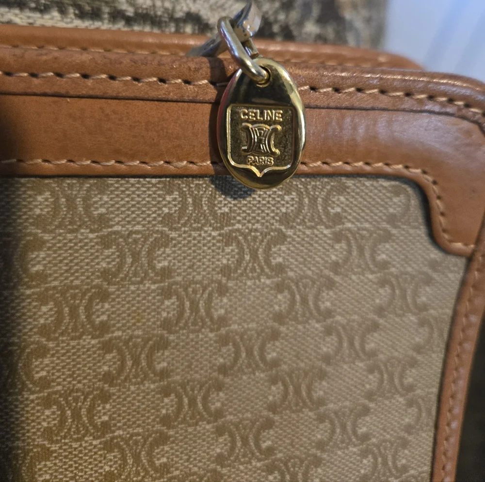 Celine Tan and Brown Clutch - Picture 4 of 9